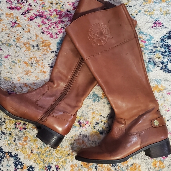 Franco Sarto 17" Chipper Leather Boot - Brown Women's Size 7 - Picture 6 of 6